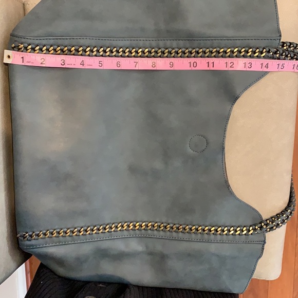 Street Level Suede Leather Slouchy Hobo Large Shoulder Bag - Picture 12 of 14